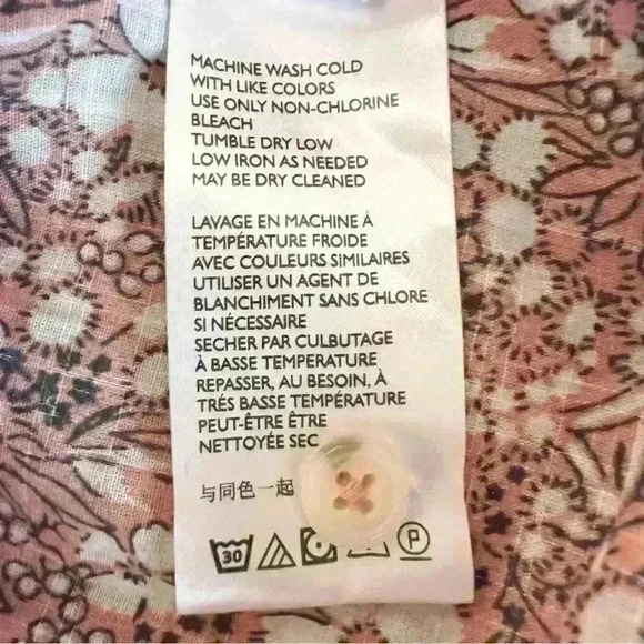 Anthropologie Pilcro And The Letterpress | Sasha Smocked Button Down Pink Blouse - Picture 13 of 13